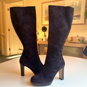 Vintage Isaac Mizrahi Dark Brown Suede and Leather Boots